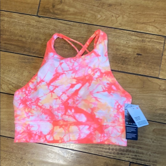 Lululemon Athletica Energy Bra high neck long line tye dye - Picture 1 of 5